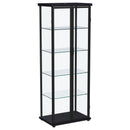 Coaster Furniture Aero 950400 4-shelf Display Curio Cabinet with LED Lighting - Black IMAGE 1