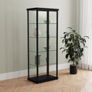 Coaster Furniture Aero 950400 4-shelf Display Curio Cabinet with LED Lighting - Black IMAGE 3