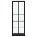 Coaster Furniture Aero 950400 4-shelf Display Curio Cabinet with LED Lighting - Black IMAGE 6