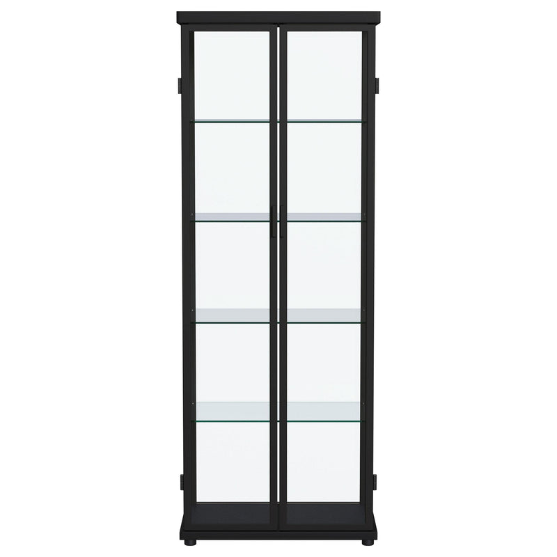 Coaster Furniture Aero 950400 4-shelf Display Curio Cabinet with LED Lighting - Black IMAGE 6