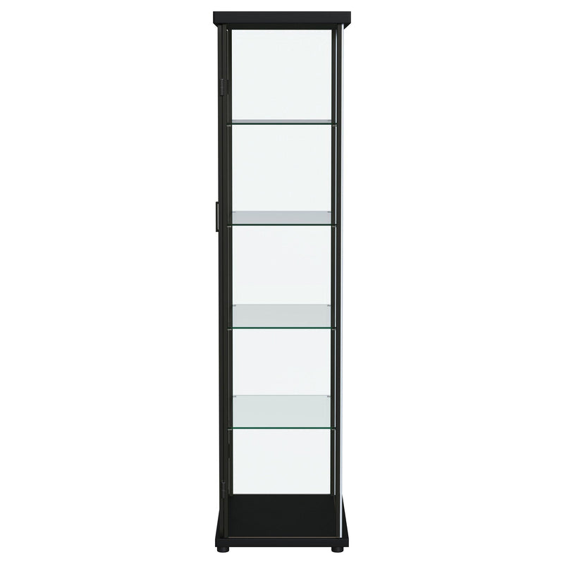 Coaster Furniture Aero 950400 4-shelf Display Curio Cabinet with LED Lighting - Black IMAGE 8