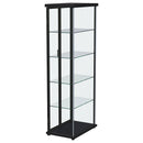 Coaster Furniture Aero 950400 4-shelf Display Curio Cabinet with LED Lighting - Black IMAGE 9
