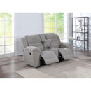Coaster Furniture Gilson 602552 Chenille Upholstered Reclining Loveseat - Grey IMAGE 3