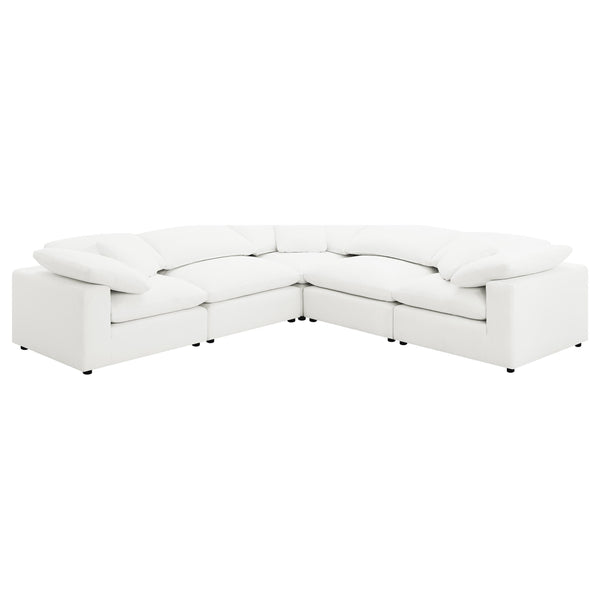 Coaster Furniture Raleigh 551751-SETB 5 pc Boucle Upholstered Modular Sectional - Ivory IMAGE 1