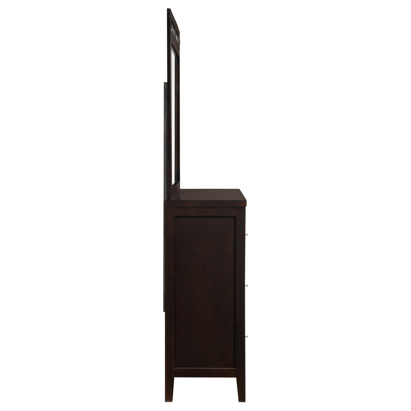 Coaster Furniture Carlton 202093M 6-Drawer Dresser with Mirror - Cappuccino IMAGE 9