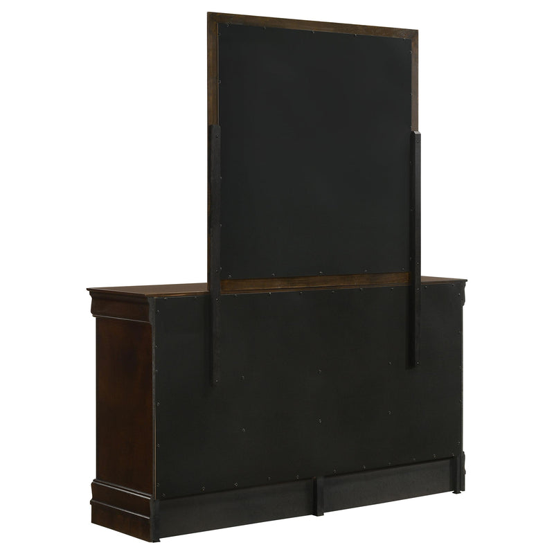 Coaster Furniture Louis Philippe 202413M 6-Drawer Dresser with Mirror - Cappuccino IMAGE 6