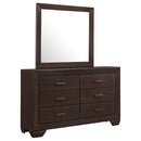 Coaster Furniture Kauffman 204393M 6-Drawer Dresser with Mirror - Dark Cocoa IMAGE 1