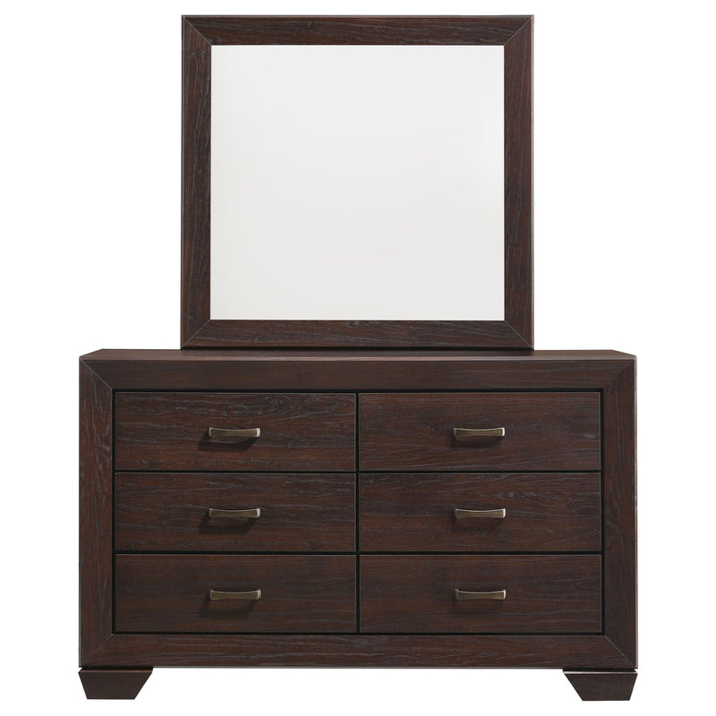 Coaster Furniture Kauffman 204393M 6-Drawer Dresser with Mirror - Dark Cocoa IMAGE 3
