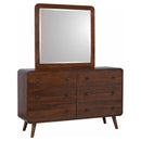Coaster Furniture Robyn 205133M 6-Drawer Dresser with Mirror - Dark Walnut IMAGE 1