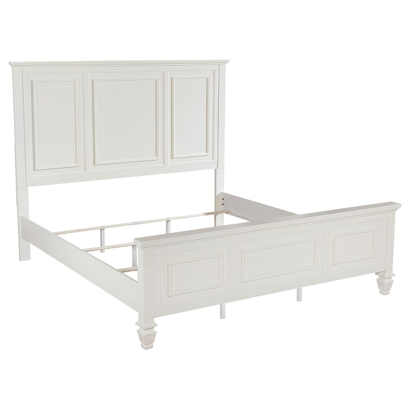 Coaster Furniture Sandy Beach 201301KWN 63-inch California King Panel Bed - Cream White IMAGE 1