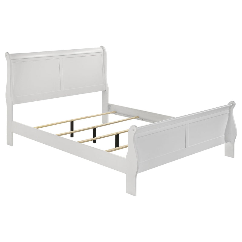 Coaster Furniture Louis Philippe 202441F 47-inch Full Sleigh Panel Bed - White IMAGE 1