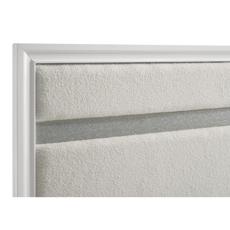 Coaster Furniture Miranda 205110KE 54-inch Upholstered Eastern King Panel Bed - White IMAGE 8