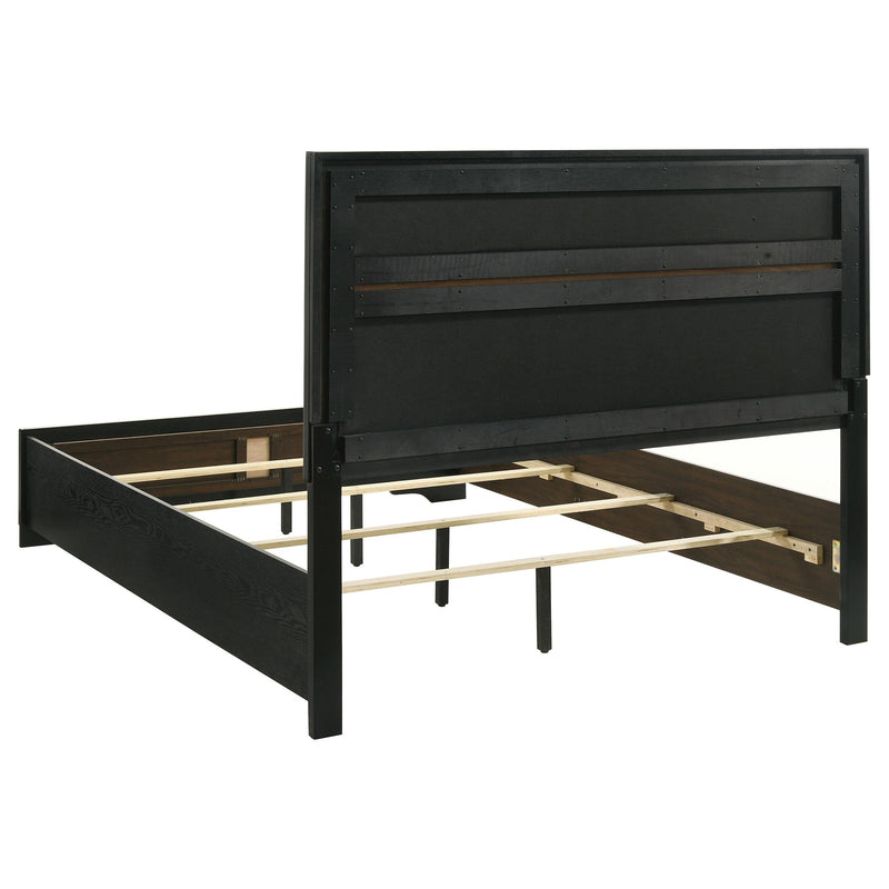 Coaster Furniture Miranda 206360KE 54-inch Upholstered Eastern King Panel Bed - Black IMAGE 4