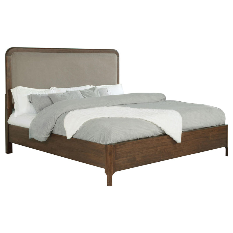 Coaster Furniture Maderia 223321KW 57-inch Upholstered California King Panel Bed - Walnut IMAGE 3