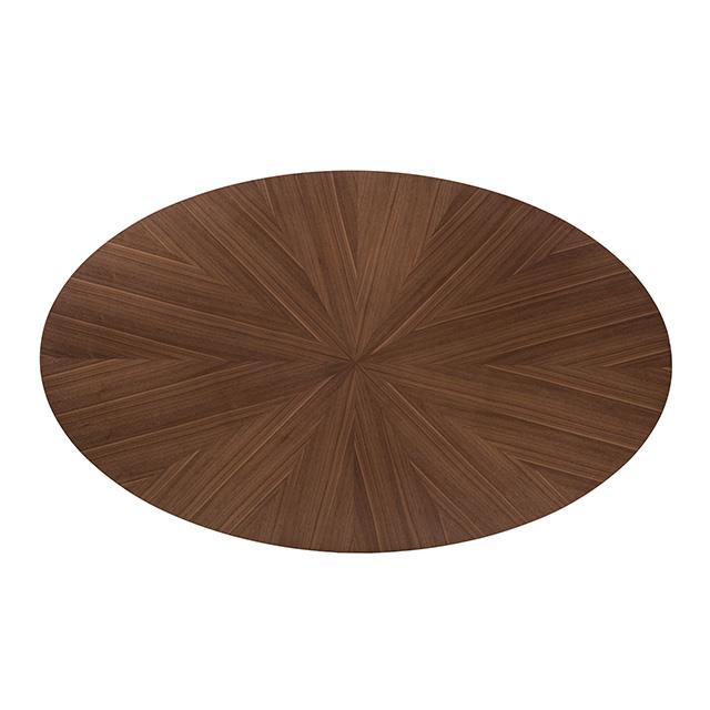 Furniture of America Ebikon FM3211WN-T Oval Dining Table IMAGE 3
