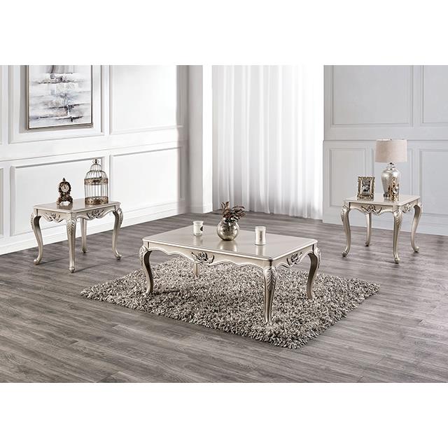 Furniture of America Rochester FM45001WH-E End Table IMAGE 2