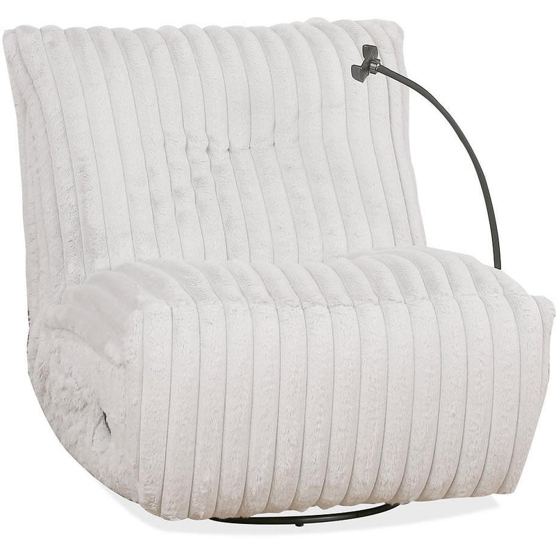 IFDC Swivel Glider Fabric Recliner with Wall Recline IF-6305 IMAGE 1