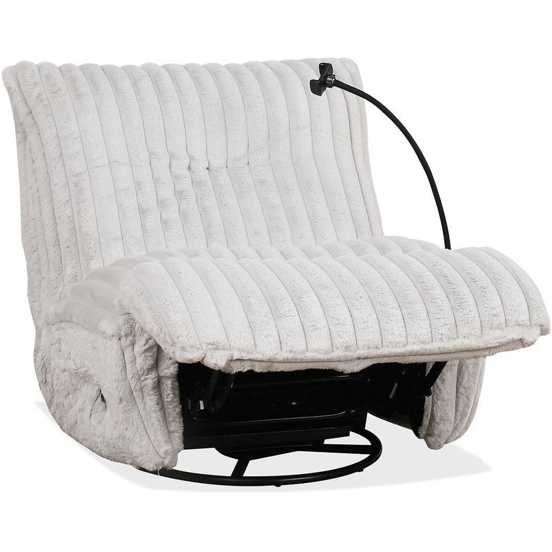 IFDC Swivel Glider Fabric Recliner with Wall Recline IF-6305 IMAGE 2