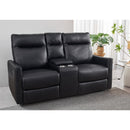 IFDC Power Reclining Leather Match Loveseat with Console IF-8005 Power Reclining Loveseat with Console IMAGE 1