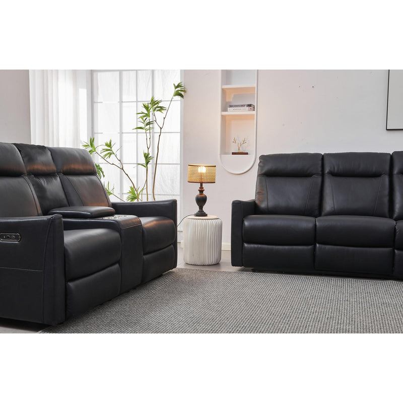 IFDC Power Reclining Leather Match Loveseat with Console IF-8005 Power Reclining Loveseat with Console IMAGE 2