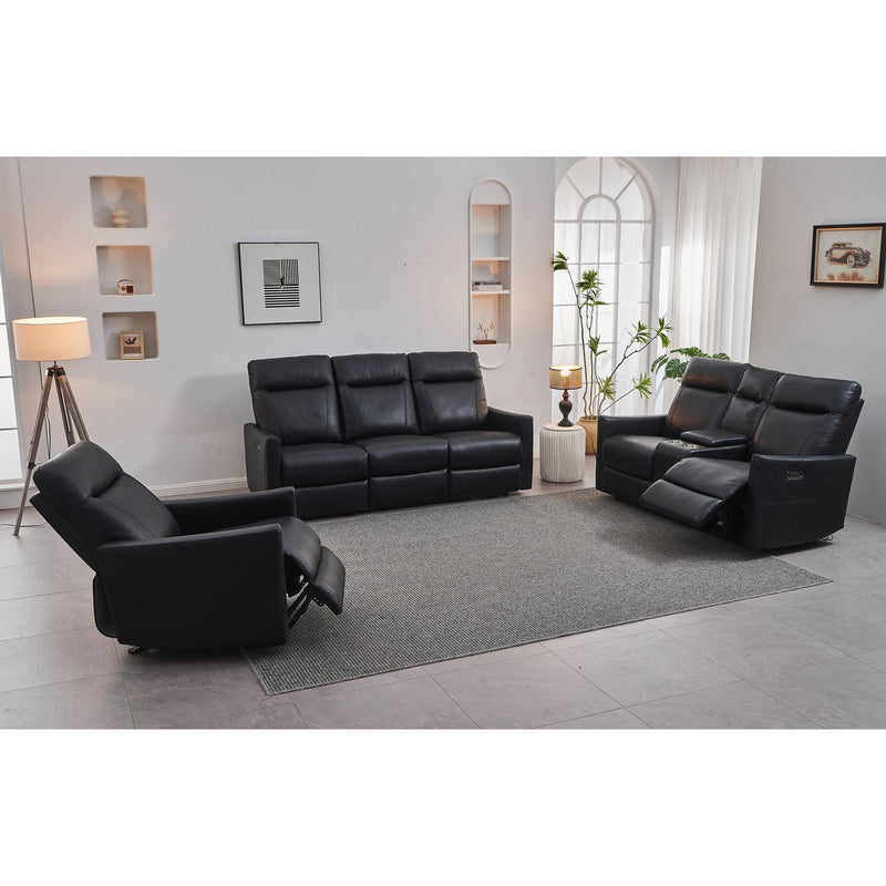 IFDC Power Reclining Leather Match Loveseat with Console IF-8005 Power Reclining Loveseat with Console IMAGE 6