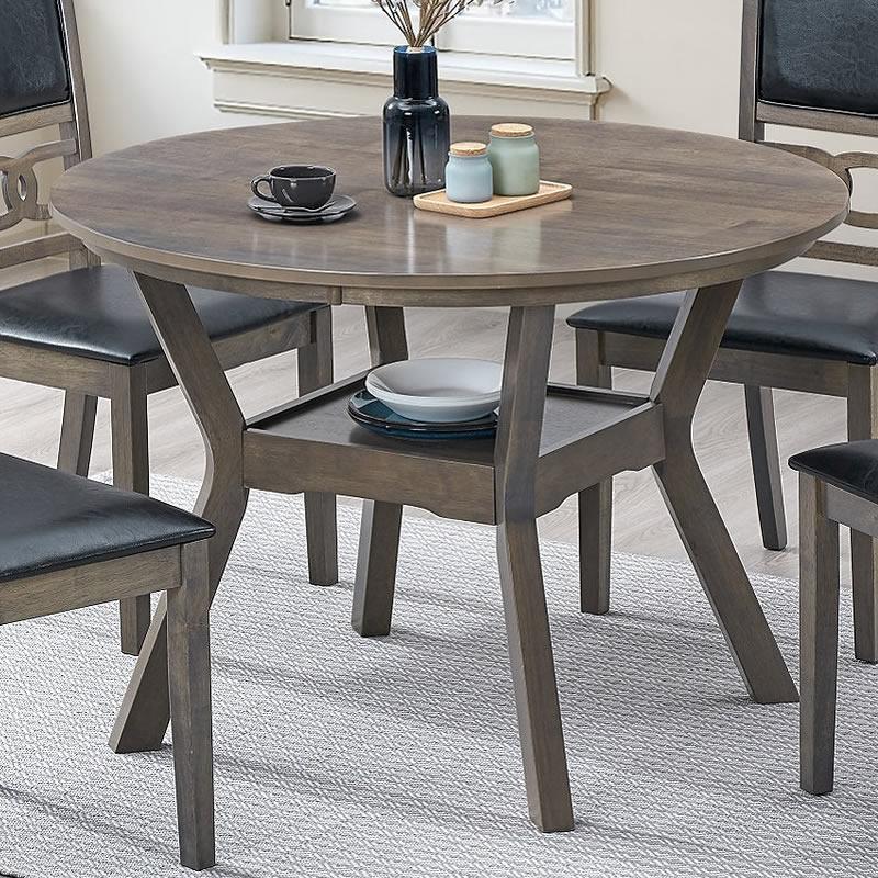 IFDC Round Dining Table with Pedestal Base T-1079 IMAGE 1