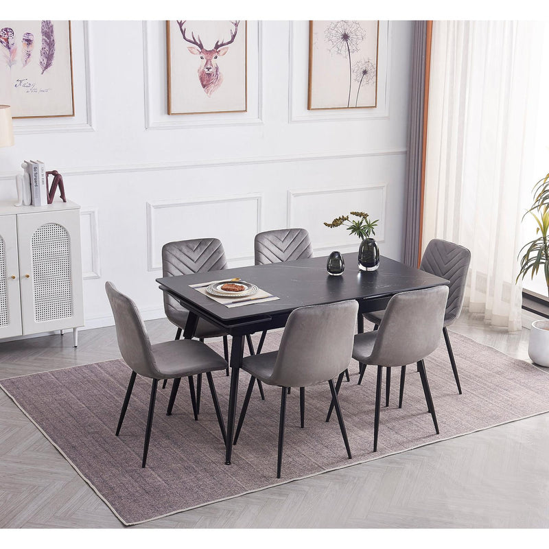 IFDC Dining Table with Stone Top T-1817 IMAGE 3