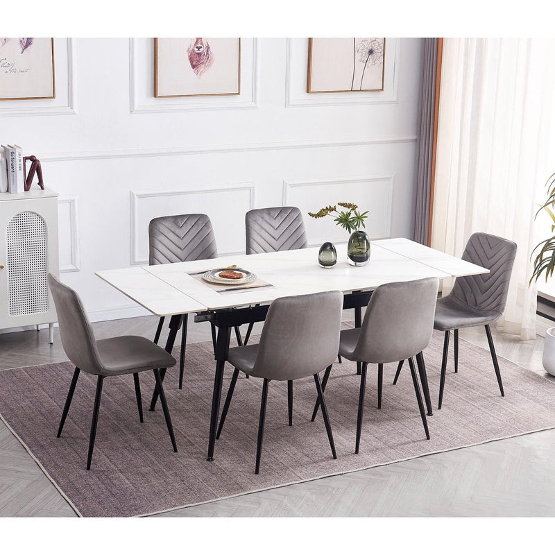 IFDC Dining Table with Stone Top T-1818 IMAGE 3