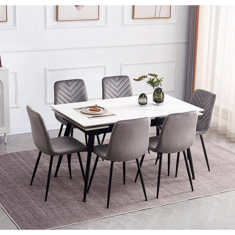 IFDC Dining Table with Stone Top T-1818 IMAGE 4