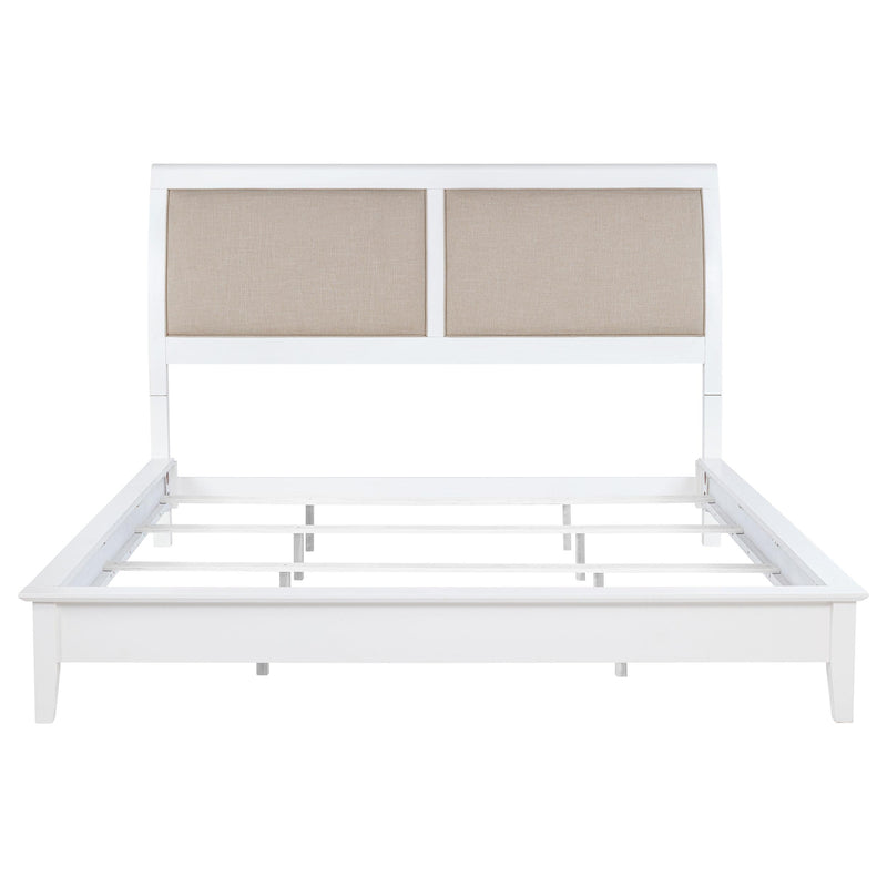 Coaster Furniture Bexhill 223471Q 56-inch Upholstered Queen Panel Bed - White IMAGE 3