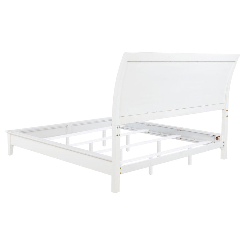 Coaster Furniture Bexhill 223471KE 56-inch Upholstered Eastern King Panel Bed - White IMAGE 4