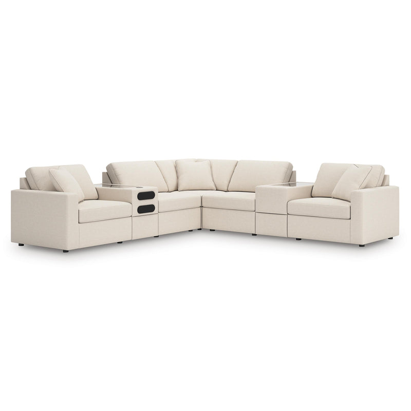  Signature Design by Ashley Modmax 92103S69 7 pc Balanced Sectional with Audio and Storage Consoles IMAGE 1