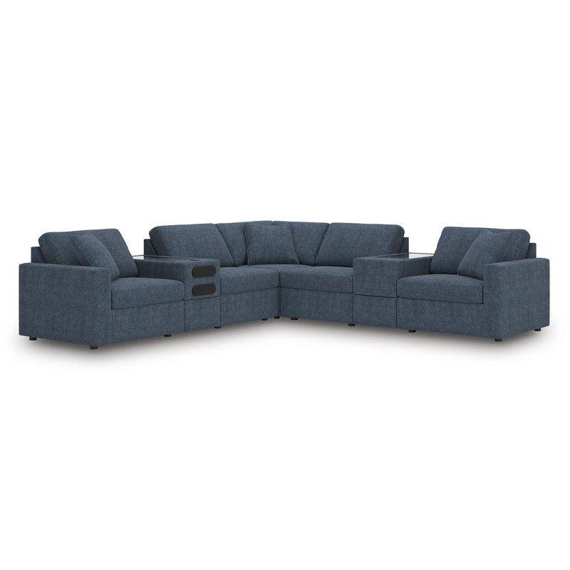  Signature Design by Ashley Modmax 92121S69 7 pc Balanced Sectional with Audio and Storage Consoles IMAGE 1