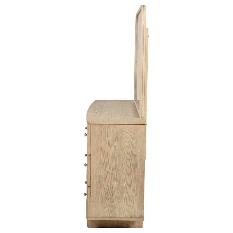 Coaster Furniture Kailani 225043M 9-Drawer Dresser and Mirror - Beige Oak IMAGE 4