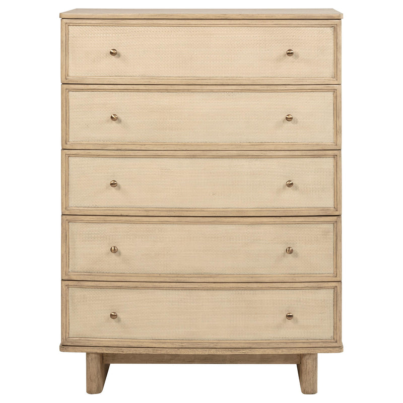 Coaster Furniture Kailani 225045 5-Drawer Bedroom Chest of Drawers - Beige Oak IMAGE 2