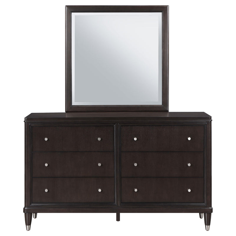 Coaster Furniture Emberlyn 223063M 6-Drawer Dresser with Mirror - Brown IMAGE 2
