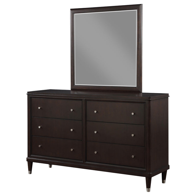 Coaster Furniture Emberlyn 223063M 6-Drawer Dresser with Mirror - Brown IMAGE 3