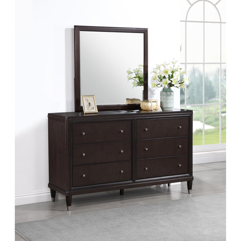 Coaster Furniture Emberlyn 223063M 6-Drawer Dresser with Mirror - Brown IMAGE 9