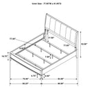 Coaster Furniture Granada 224921KE Upholstered Eastern King Panel Bed - Natural Pine IMAGE 6