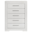 Coaster Furniture Ives 224945 5-Drawer Bedroom Chest of Drawers - White High Gloss IMAGE 2