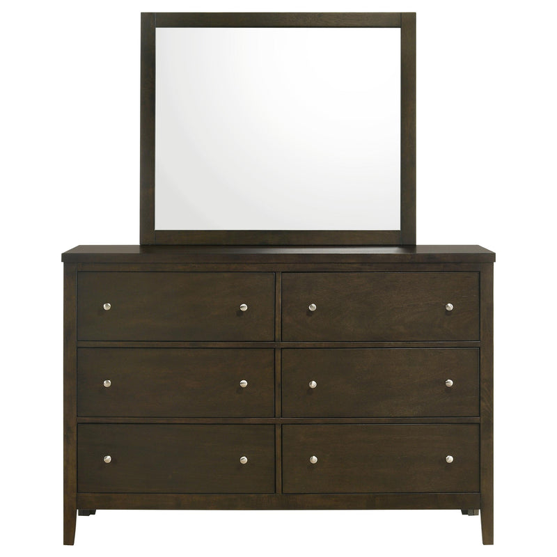 Coaster Furniture Wilkes 224423M 6-Drawer Dresser and Mirror - Dark Cocoa IMAGE 2