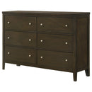 Coaster Furniture Wilkes 224423 6-Drawer Dresser Cabinet - Dark Cocoa IMAGE 3
