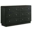 Coaster Furniture Cavelle 223663 6-Drawer Dresser Cabinet - Black IMAGE 1