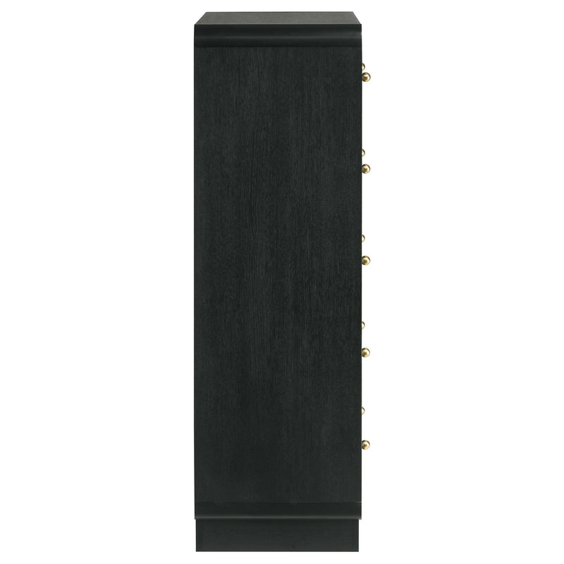 Coaster Furniture Cavelle 223665 5-Drawer Chest of Drawers - Black IMAGE 8