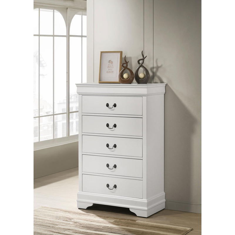 Coaster Furniture Louis Philippe 202445 5-Drawer Bedroom Chest - White IMAGE 9