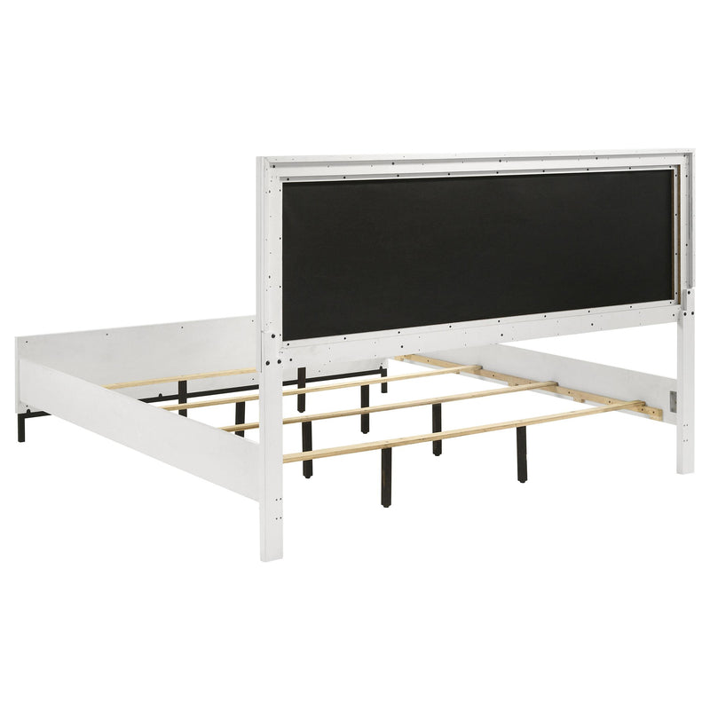 Coaster Furniture Sonora 224861KW California King Upholstered Panel Bed - White IMAGE 3