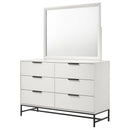 Coaster Furniture Sonora 224863M 6-Drawer Dresser with Mirror - White IMAGE 3
