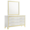 Coaster Furniture Lucia 224733M 6-Drawer Dresser with Mirror - White IMAGE 1