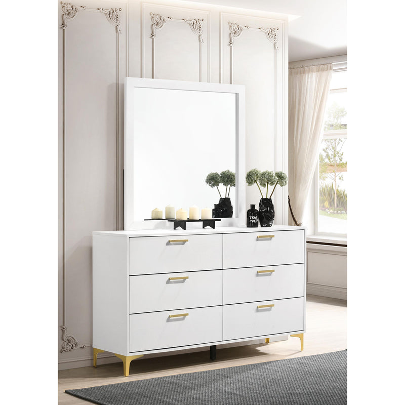 Coaster Furniture Kendall 224403M 6-Drawer Dresser with Mirror - White IMAGE 9