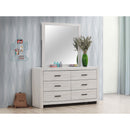 Coaster Furniture Brantford 207053M 6-Drawer Dresser with Mirror - Coastal White IMAGE 9